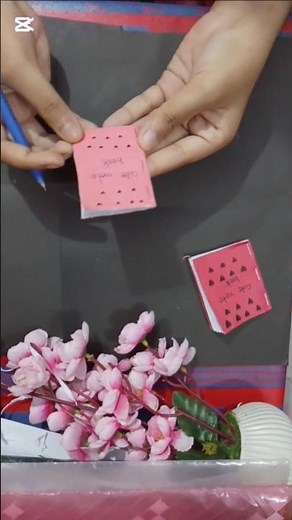 DIY mini notebook easy📒#diy #craft #mininotebook #shorts