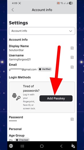 How to Add Passkey in Roblox Mobile | Add Passkey on Roblox #AddRobloxPasskey