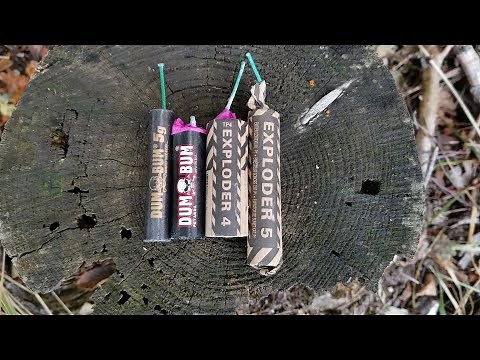 Porovnání petard - Dum Bum, Dum Bum 5g, Exploder 4, Exploder 5