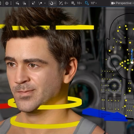 244K views · 1.8K reactions | Natallia "BLU1304" Sudas shared a fantastic real-time facial expression test set up on a realistic 3D portrait of actor Colin Farrell. Check out her Unreal Engine work: https://80.lv/articles/check-out-this-real-time-expression-test-on-realistic-3d-model-of-colin-farrell | 80 Level | Facebook
