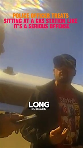 Police allegedly detain a man without justification for simply sitting at a gas station.#cops #polic
