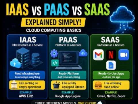 IaaS vs PaaS vs SaaS Explained Simply | Cloud Computing Basics