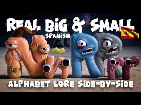 REAL Big vs Small Spanish Alphabet Lore (Side by Side Comparison)