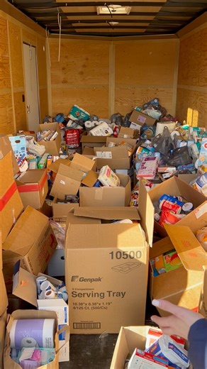This was one of the many trailers packed with food for the Great Idaho Food drive. | CBS 2 Boise