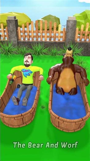 Funny Video Mr Beast And The Bear likes to take a bath #scaryteacher3d #funny #mrbeast