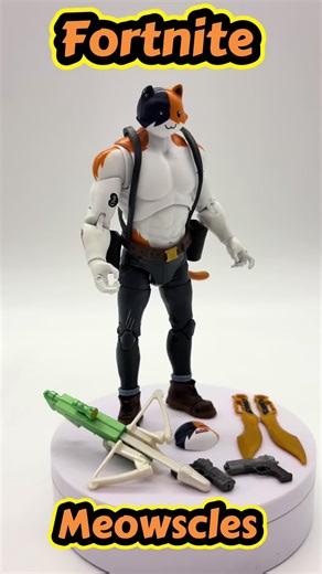 Fortnite Legendary Series Meowscles action figure. 2021 Jazwares release. #fortnite #actionfigures #fyp #toys #videogames