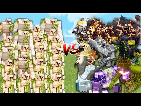 IRON GOLEMS vs ALL BOSSES in Minecraft Mob Battle
