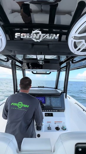 70 MPH onboard this Fountain 32NX equipped with triple Mercury 300 V8s 🚀 #boatsgonewild #fountainpowerboats
