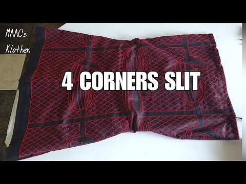 Sewing Tutorials| Lesson 35| How To Sew 4 Corners Slit In Ghana|Four pieces Skirt Without Cutting