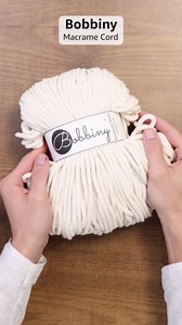 Bobbiny Premium 5mm Braided Macrame Cord (Natural) 108yds/330ft (100% Recycled Cotton)