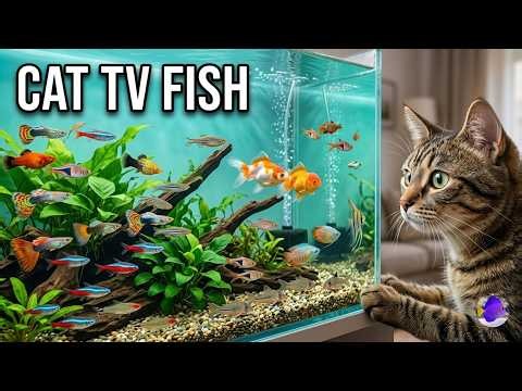 FISH TANK FOR CATS 🐟 Colorful Fish & Peaceful Water Sounds | Focus, Sleep & Meditation | 3 HOURS