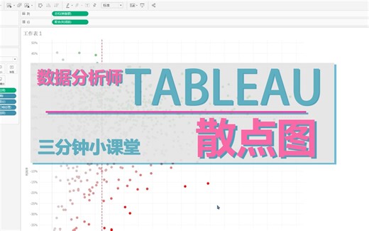 【第四节tableau小课堂】三分钟小案例，告诉你数据分析中实用且好看的散点图怎么制作