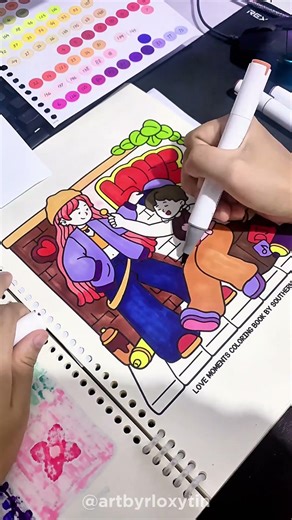 rate this random coloring from 1-10! 👯‍♀️✨ | Coloring Page #cozyart #random #satisfyingart