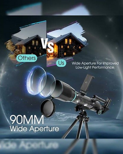 Audavibe Educational 40050 Astronomical Telescope with APP | 1000+ Facts on Solar System, Spacesu...