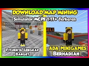 Download Map Mining Simulator MCPE 1.17+ Terkeren || Fiturnya Lengkap,VIP Room,Ada Minigames ||
