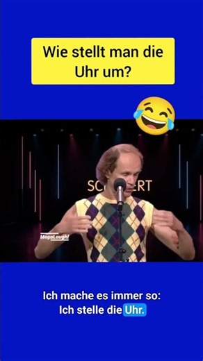 How to set the clock? 😂 (Olaf Schubert)