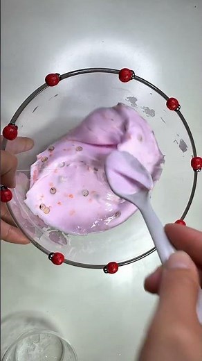 👉 Slime recipe: Glue. Shaving foam. Water. Baking soda.Borax (as needed) #asmr #slime #shorts
