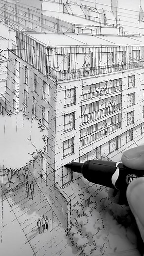 5.9K views · 417 reactions | SKETCH BUILDING Markers on tracing paper . . #building #draweveryday #drawart #artdrawing #sketchesnow #markersketch #promarker | MUTONIsketches | Facebook