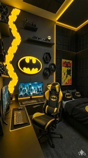 Old Bedroom Transformed into Epic Batman Gaming Room | Full Room Makeover & Timelapse
