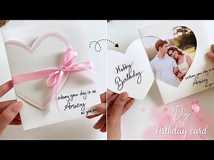 “DIY Heart Birthday Card 💖 | Full Tutorial with Measurements | Handmade Card Idea