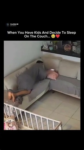 When You Have Kids And Decide To Sleep On The Couch… 🥹❤️