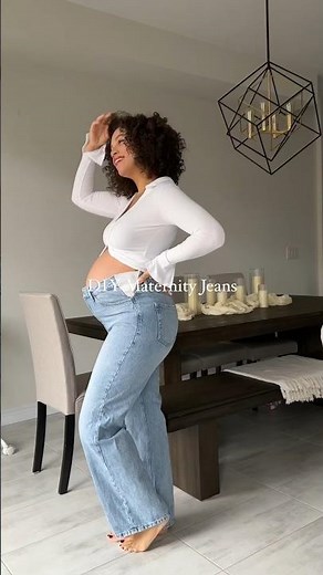 DIY Maternity Jeans | baby #3 #28weekspregnant | how to make maternity jeans