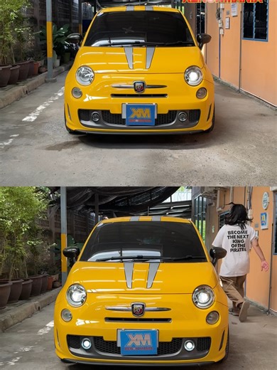 Abarth 695 Tributo Ferrari แก้ปัญหาไฟหน้าไม่สว่าง ดับ สีเพี้ยน #xenonmania #biled #daytime #abarth695 #Tributo #ferrari