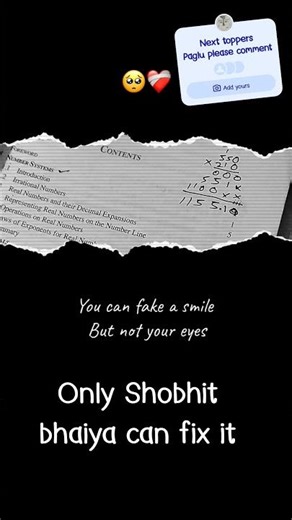 plz 🙏 tag Shobhit bhaiya and for class 9th CBSE maths ,comment "9th matlab Shobhit bhaiya” plz like