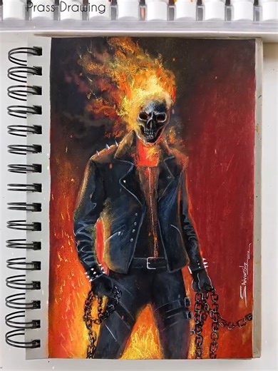 Incredible Ghost Rider Drawing Tutorial