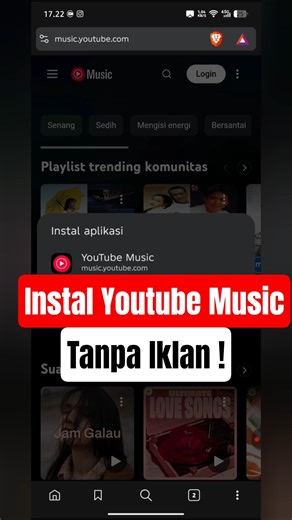 How to install Youtube Music without ads #ytmusic #ytshorts #android #tutorial #bravebrowser