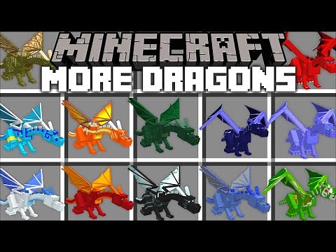 Minecraft MORE DRAGONS MOD / RIDE ALL TYPES OF DRAGONS FROM TRAIN YOU DRAGON !! Minecraft Mods
