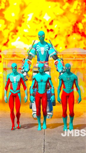 GTA V : SPIDERMAN - ROBOT SAVING RED SKY BLUE -SPIDERMAN,S FROM MCU-VENOM,S #93 😡#shorts #gta