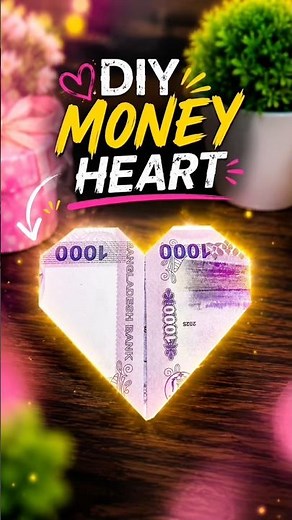 How to Make a Heart With Money? 💵 #origami #shorts
