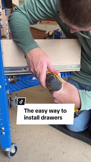 @McCollim_Woodworking used the Kreg Drawer Slide Jig to quickly install drawers under his router table. This jig holds your drawer slides in position while you drill mounting holes in the cabinet and also supports your drawer boxes while mounting the slides to the drawer. Pick these up for your next project at retailers or kregtool.com.