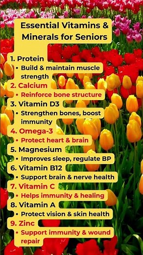 The Top 3 VITAMINS for Seniors Over 60 to Boost ENERGY and IMMUNITY