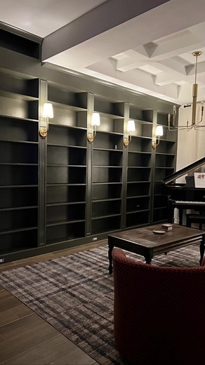 Dream Library Wall Transformation | Moody Green Home Library Decor DIY