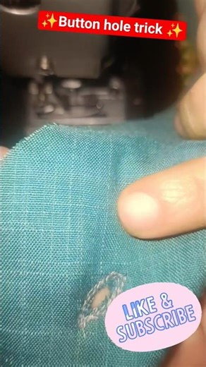 ✨how to make button hole with sewing machine. ✨#shorts #easy #sewinghacks ‪@RSHunar‬