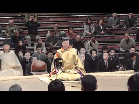平成24年大相撲初場所 土俵祭 方屋開口 36代木村庄之助