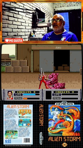Ciber Naka on Instagram: "Alien Storm Sega Genesis : Electrocutar extraterrestres y amasijarlos a bazucasos de eso trata este espectacular juego. Muy variado la verdad la misión en primera persona dentro de los almacenes o también en la que vas corriendo a toda velocidad le dan ese toque único al título. Para mí es un 10 de 10 excelente. #retrogaming #gameplay #sega #gameplay #gaming #games #clips #twitch #videojuegos"