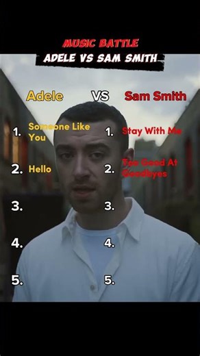 Music Battle - Adele VS Sam Smith
