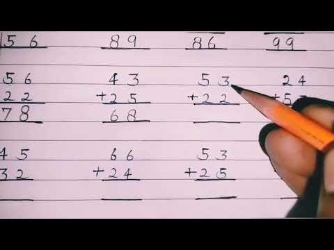 Addition of 2 Digit Numbers Without Carry