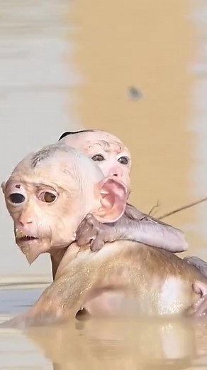 swims very well #monkey #animals #foryou #newyork