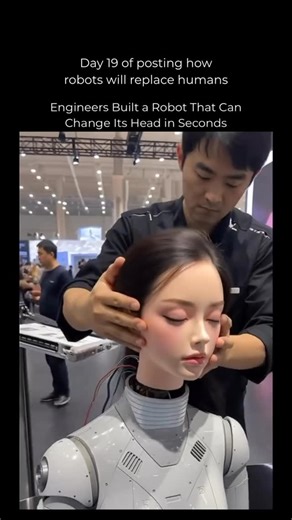 Robotics on Instagram: "Follow @robotics to learn something NEW everyday 🚀 This humanoid robot takes “modular design” to a whole new level, its entire head can be detached and swapped in seconds. Engineers designed it this way so different head units can serve different purposes: vision systems, sensors, or even facial expressions. It’s eerie, brilliant, and strangely futuristic, a robot built to literally change its mind. Media: ai.robot452 (TikTok) #ai #artificial #artificialintelligen