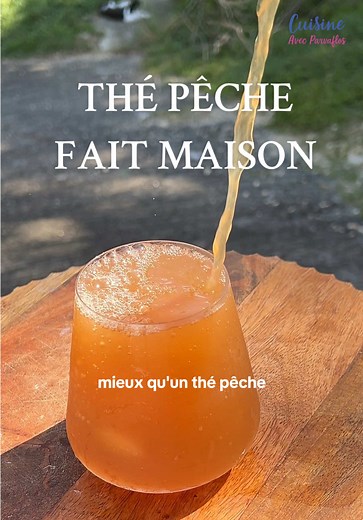 Thé Glacé Fait Maison à la Pêche et Menthe