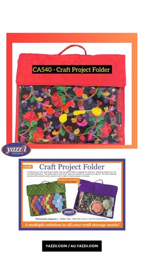 Stay organized and stylish with our Yazzii craft project folder! Designed for your ongoing projects, its clear front lets you see what's inside while the hook and loop opening keeps everything secure. Perfect for classes, groups, or retreats. 💼✂️ 🛒Get yours - au.yazzii.com / yazzii.com 🎉Yazzii is thrilled to announce that we are at the Sydney Craft & Quilt Fair from July 3-6, 2024, Stand A24. #craftandquiltfair2024 #sydneycraftandquiltfair #sydney #quiltshow #australia #yazzii #yazziicraftbag