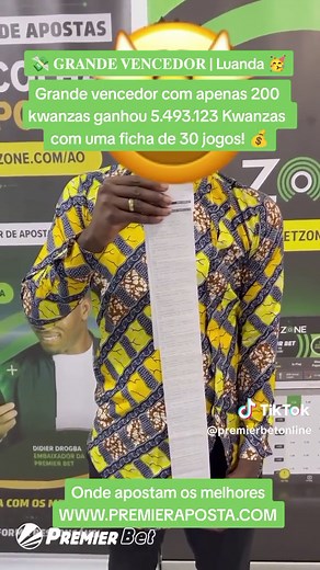 Grande Vencedor: 200 Kz Rendeu 5.493.123 Kz em Apostas