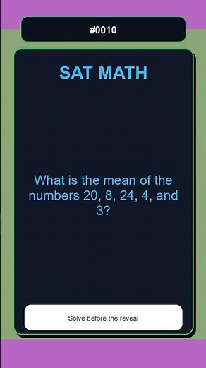 SAT Math Questions Practice #0010 | Statistics | Hard