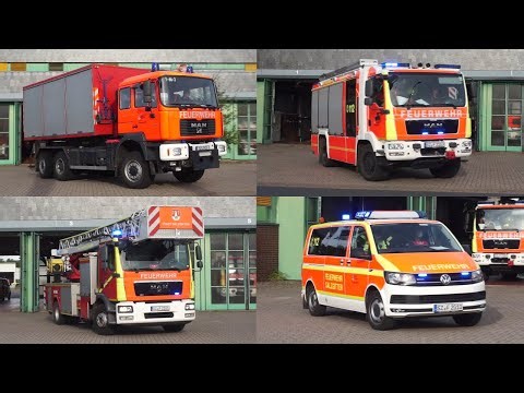 [HILFE/GAS] ELW1 A-Dienst, HLF 20, DLK 23/12 & WLF-3 AB-Gefahrgut Berufsfeuerwehr Salzgitter Wache 1
