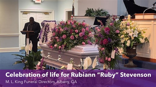 8.3K views · 44 reactions | Celebration of Life for Mrs. Rubiann "Ruby" Stevenson | M. L. King Funeral Directors | Facebook