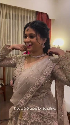 Lehenga shawl drape for our cutie client!♥️